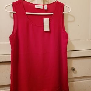 Chicos Womens Exquisite Layers Remi Tank Sultry Red Small